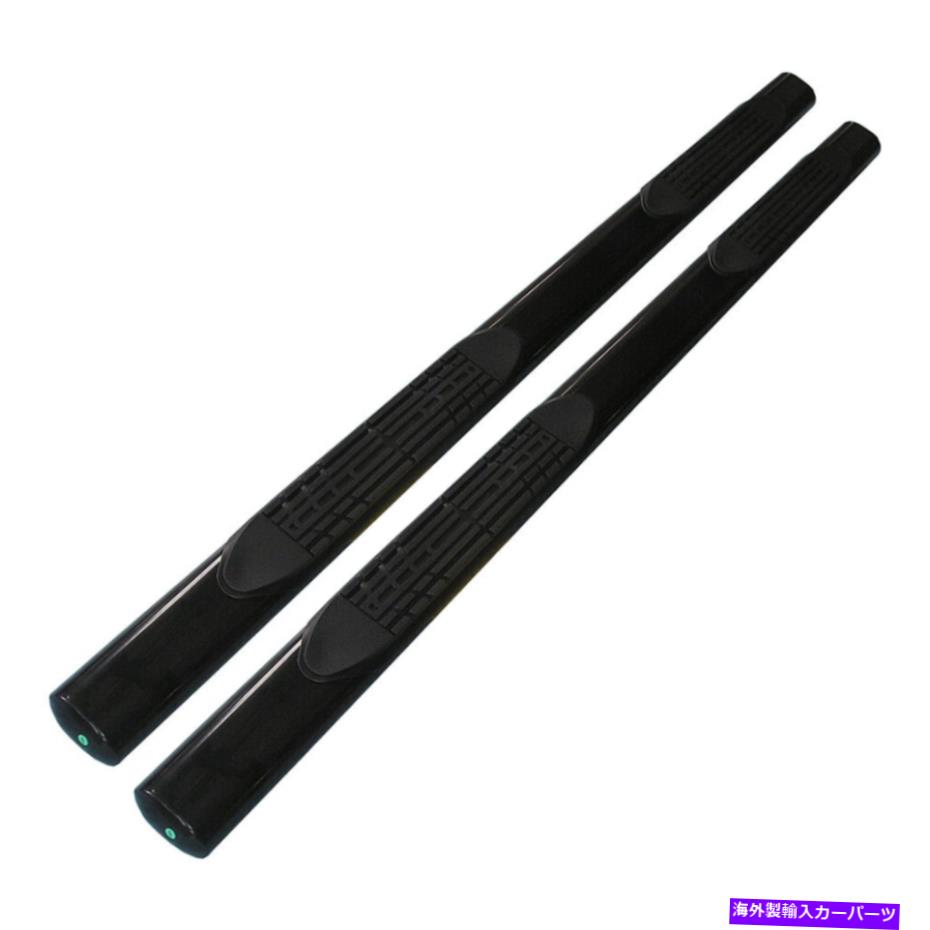 Nerf Bar 15-19コロラド/キャニオンクルーキャブのためのブラック4インチ楕円形のストルグラ Black 4in Oval Strght w/2 Pads Step Nerf Bar for 15-19 Colorado/Canyon Crew Cab【並行輸入品】
