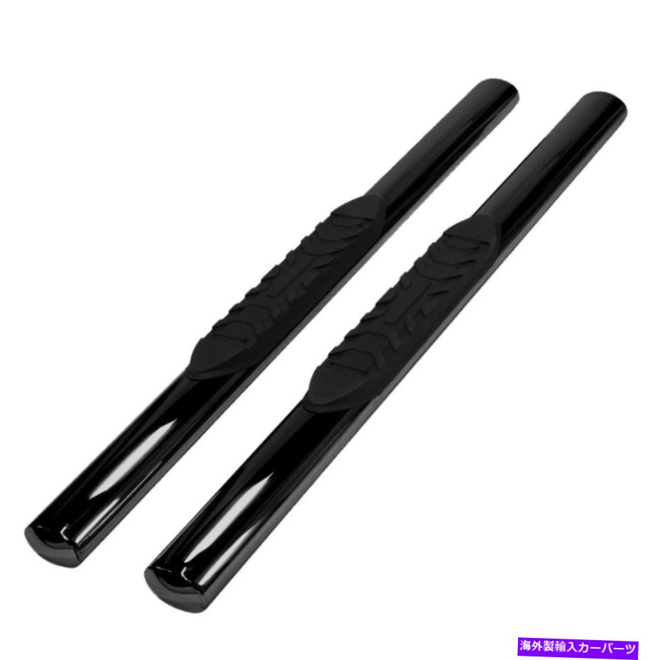 Nerf Bar BLK 4IN OVAL STRAIGHT W/PADSステップNERFバーF-150/250/350標準キャブ Blk 4in Oval Straight w/Pads Step Nerf Bar for 15-19 F-150/250/350 Standard Cab【並行輸入品】