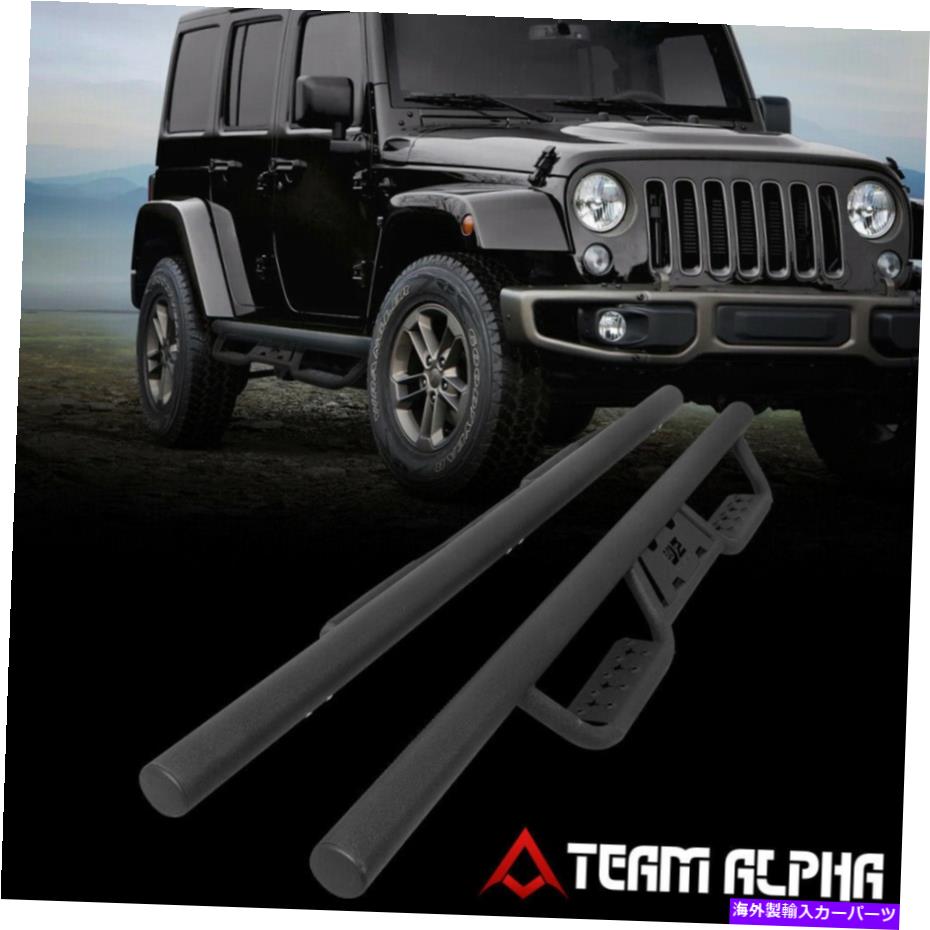 Nerf Bar フィット2007-2018ジープラングラー無制限4DR J2ブラックスチールチューブラーナルフステップバー Fits 2007-2018 Jeep Wrangler Unlimited 4Dr J2 Black Steel Tubular Nerf Step Bar【並行輸入品】 126,280円