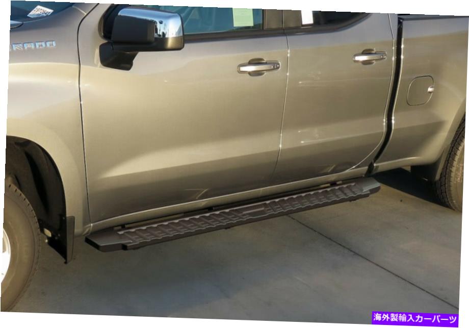 Nerf Bar ブラックステップナーフバーフィット19-22シルバラードシエラダブルキャブ Black Step Nerf Bars Fit 19-22 Silverado Sierra Double Cab【並行輸入品】
