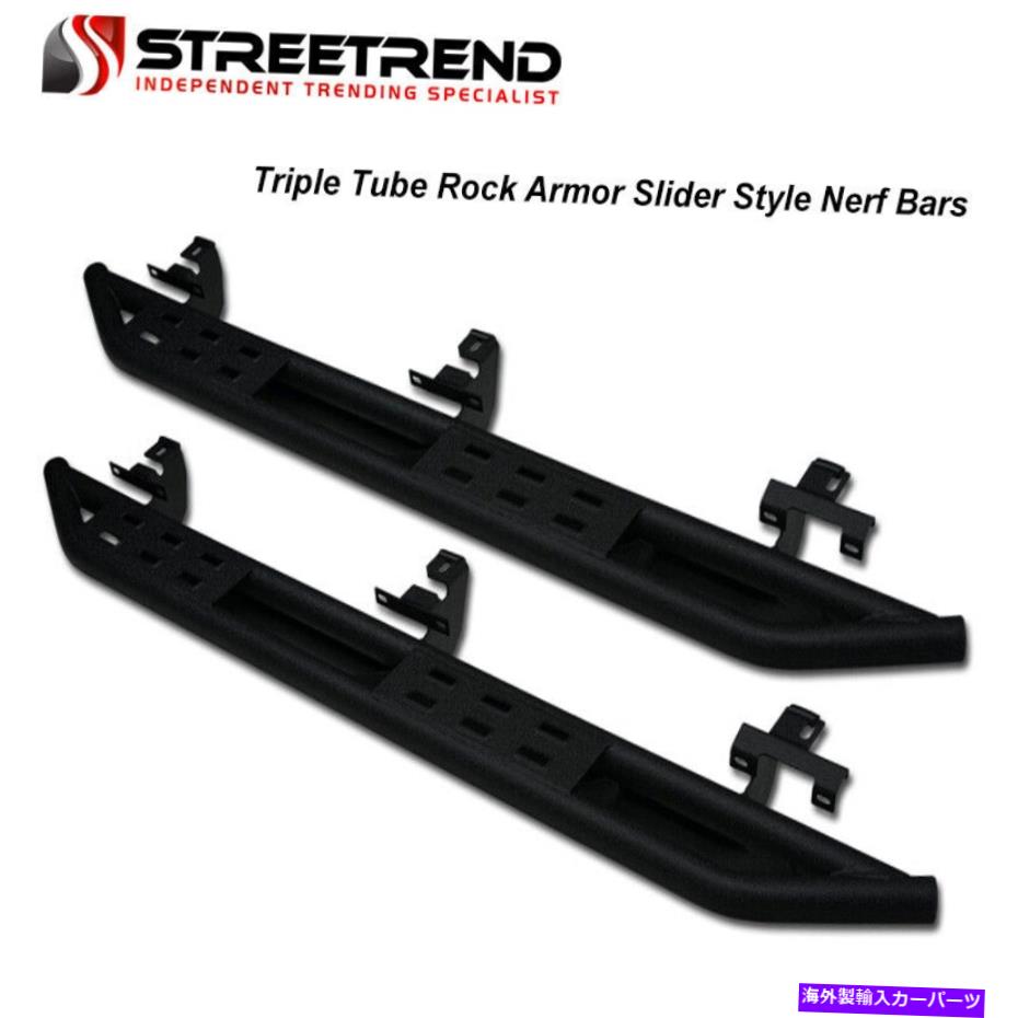 Nerf Bar 2018-2020ラングラー4DRテクスチャブラックロックアーマースライダーサイドステップナーフバー For 2018-2020 Wrangler 4Dr Textured Black Rock Armor Slider Side Step Nerf Bars【並行輸入品】｜Us Custom Parts Shop USDM