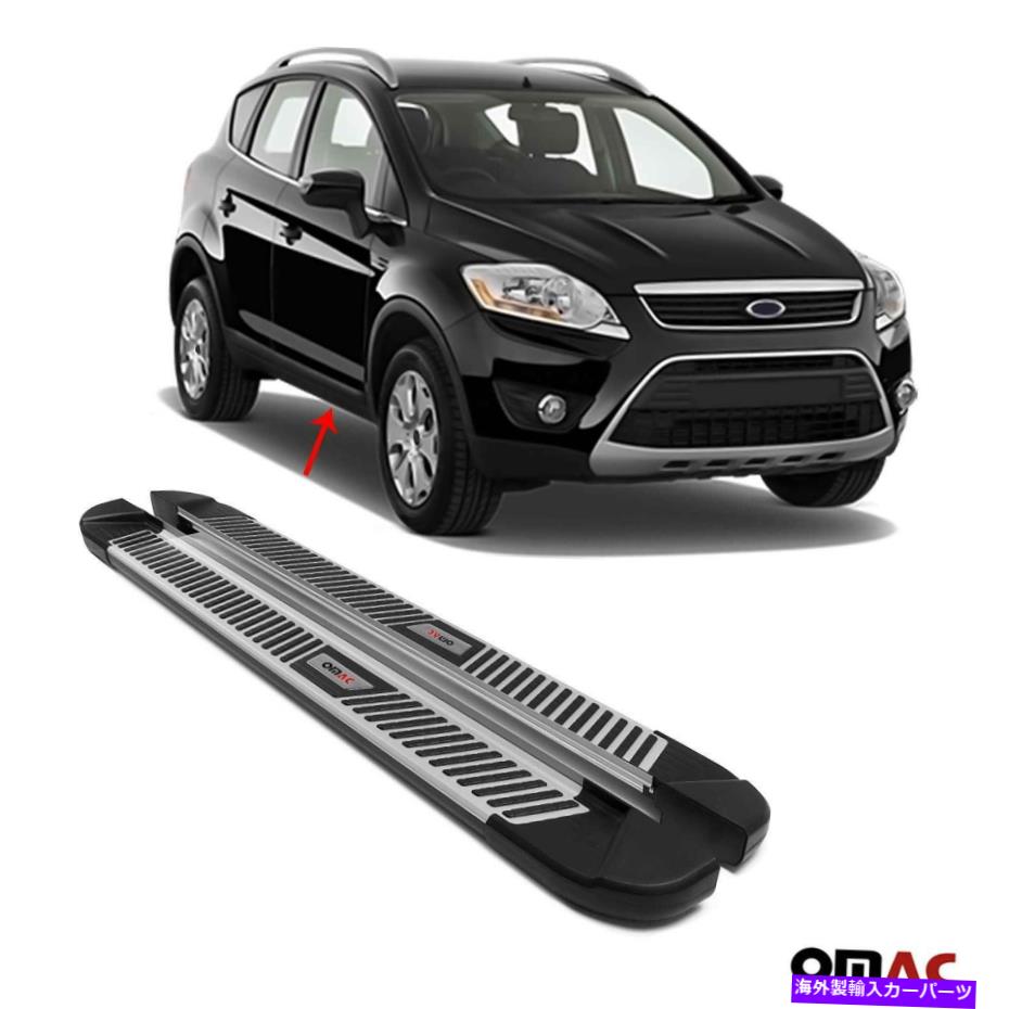 Nerf Bar ボードを実行しているサイドステップアルミニウムnerfバーフォードエスケープ2013-2019用2 PC Side Steps Running Boards Aluminum Nerf Bars 2 Pcs For Ford Escape 2013-2019【並行輸入品】