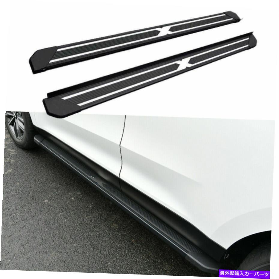 Nerf Bar ヒュンダイツーソンNX4 2021 2022ランニングボードNERFバーサイドステップに適している2PCS 2Pcs Fits for Hyundai Tucson NX4 2021 2022 Running Boards Nerf Bars Side Steps【並行輸入品】