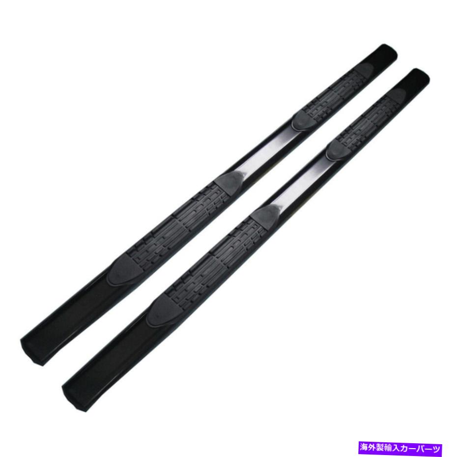 Nerf Bar 05-19用のブラック4インチストレートw/2パッドステップナーフバートヨタタコマクルーキャブ Black 4in Oval Straight w/2 Pads Step Nerf Bar for 05-19 Toyota Tacoma Crew Cab【並行輸入品】｜Us Custom Parts Shop USDM