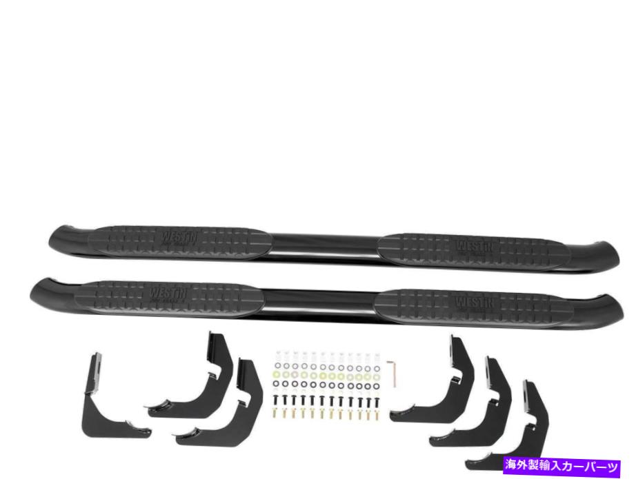 Nerf Bar WES21-23715 Westin 21-23715 Pro Traxx 4 "楕円形のナーフステップバー - ブラックパウダーコート WES21-23715 Westin 21-23715 PRO TRAXX 4" Oval Nerf Step Bars - Black Powdercoat【並行輸入品】|Us Custom Parts Shop USDM