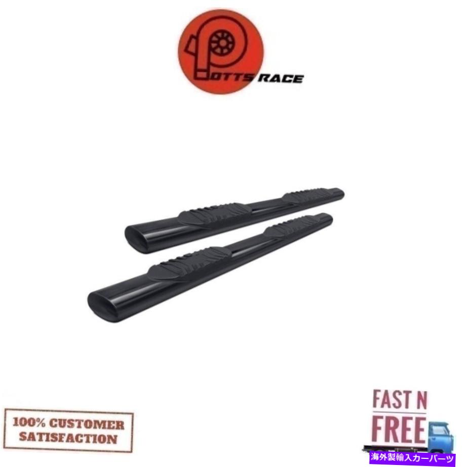 Nerf Bar Lund 24086004 5in楕円形のストレートスチールナーフバーブラック01-14 Sierra Silverado Lund 24086004 5in Oval Straight Steel Nerf Bars Black For 01-14 Sierra Silverado【並行輸入品】
