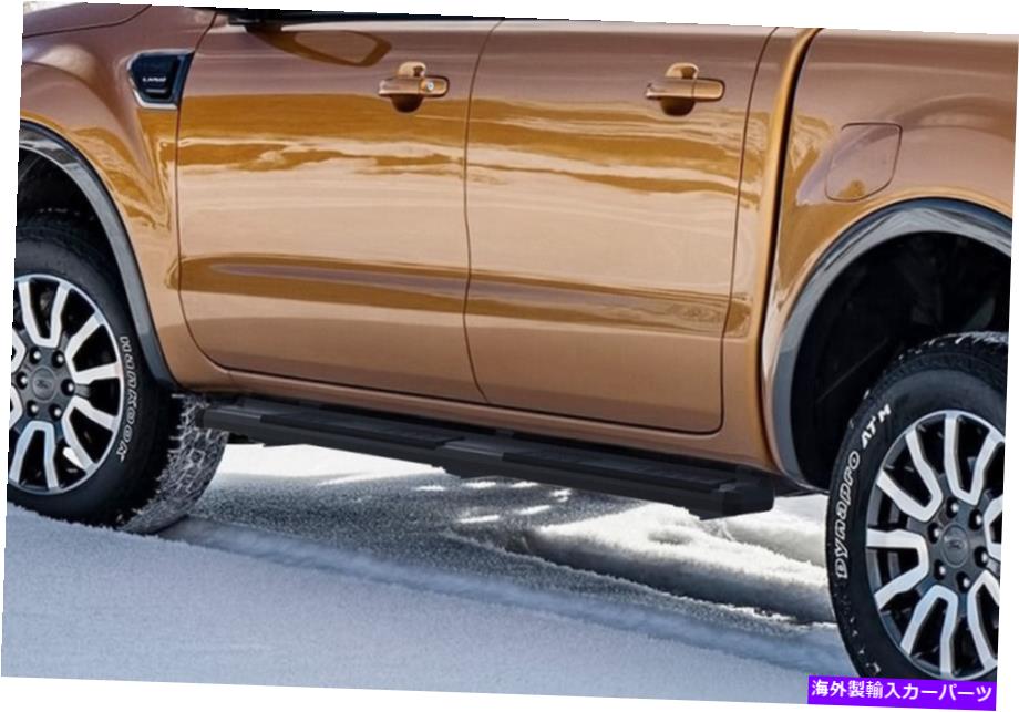 Nerf Bar 19-22フォードレンジャースーパークルーキャブ用のブラックナーフバーランニングボード Black Nerf Bar Running Boards For 19-22 Ford Ranger SuperCrew Cab【並行輸入品】