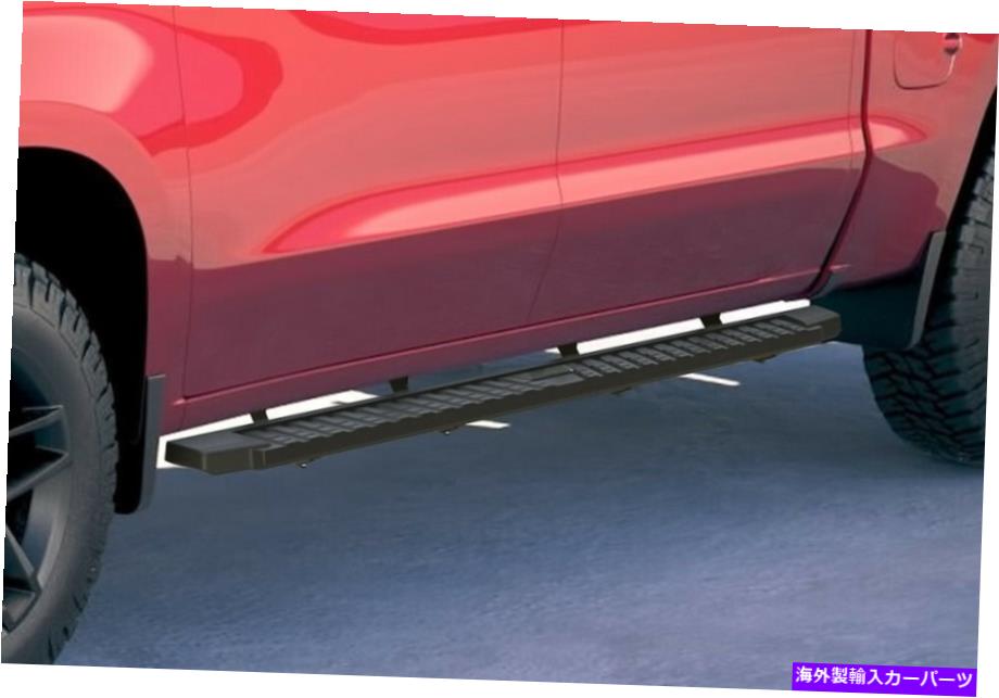 Nerf Bar ブラックステップナーフバーフィット19-22シボレーシルバラードGMCシエラクルーキャブ Black Step Nerf Bars Fit 19-22 Chevy Silverado GMC Sierra Crew Cab【並行輸入品】