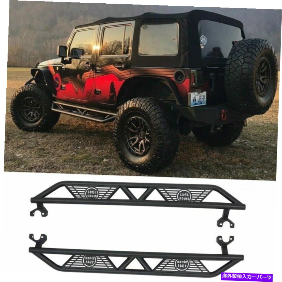 Nerf Bar ドロップサイドステップナーフバーランニングボードフィット2007-2018ジープラングラーJK 4DOOR Drop Side Steps Nerf Bars Running Boards Fit 2007-2018 Jeep Wrangler JK 4Door【並行輸入品】