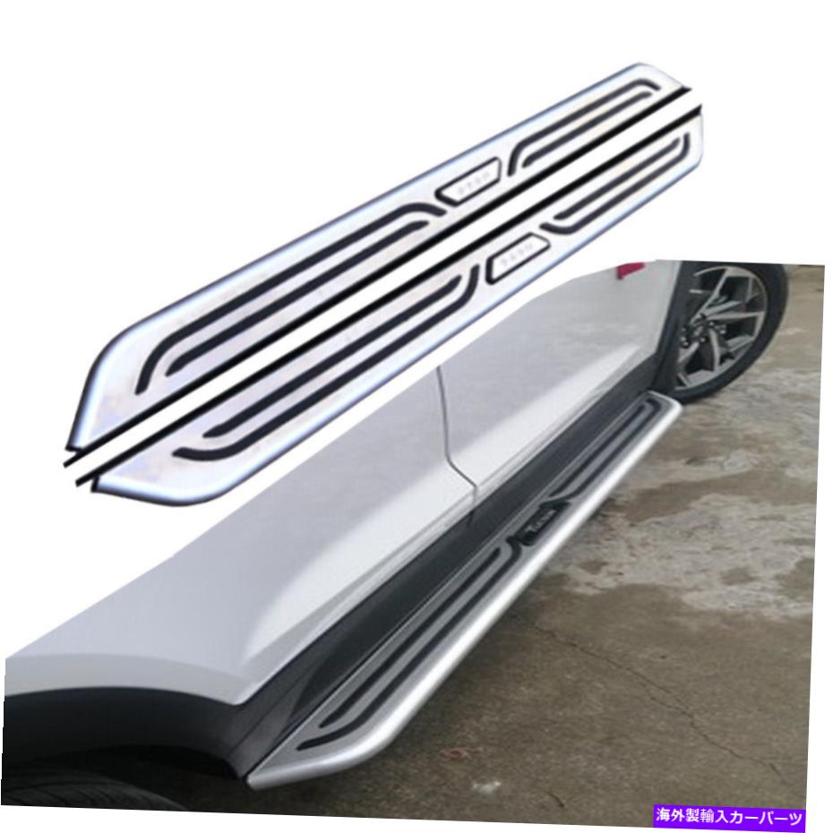 Nerf Bar 日産Rogue/X-Trail 2014-20ランニングボードサイドステップNERFバー保護に適合 Fits For Nissan Rogue/X-Trail 2014-20 Running Board Side Step Nerf Bar Protect【並行輸入品】