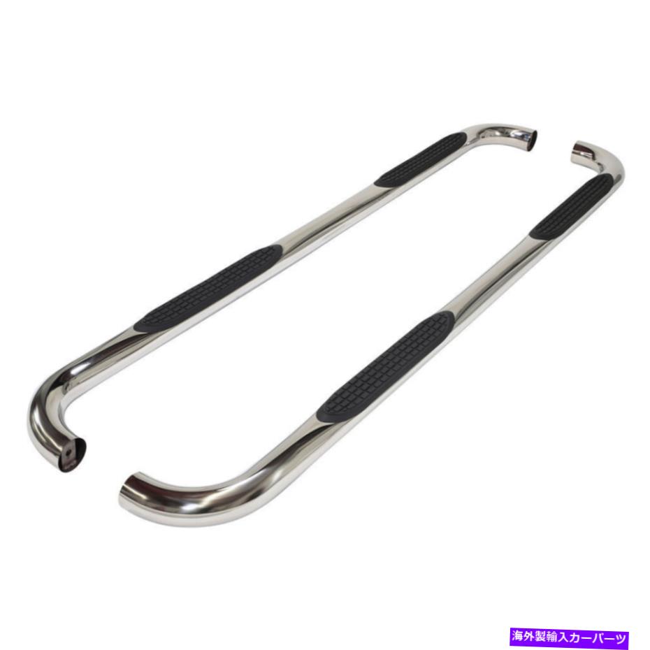 Nerf Bar 2005-19トヨタタコマエクステブ用のポリッシュ3インチラウンドベントW/2パッドステップナーフバー Polished 3in Round Bent w/2 Pads Step Nerf Bar for 2005-19 Toyota Tacoma Ext Cab【並行輸入品】