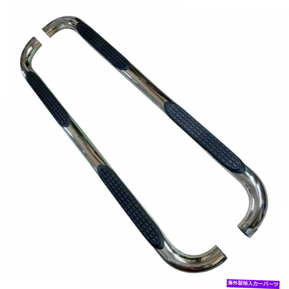 Nerf Bar ポリッシュ3インチ90度丸い曲がった丸いパッドステップnerf bar for 18-19ジープラングラー4dr Polished 3in 90 Deg Round Bent w/Pads Step Nerf Bar for 18-19 Jeep Wrangler 4DR【並行輸入品】