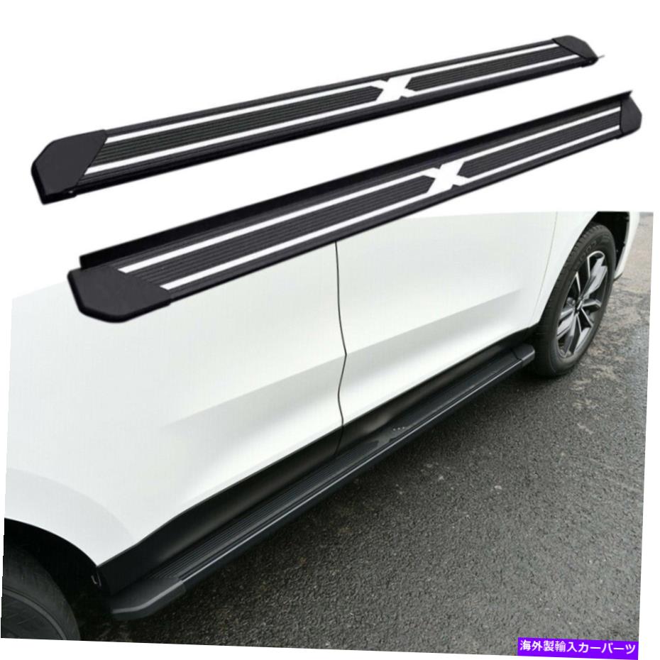 Nerf Bar トヨタハイランダーXU70 2020-2022サイドステップナーフバー2PCSのランニングボードフィット Running Board Fits For Toyota Highlander XU70 2020-2022 Side Step Nerf Bar 2PCS【並行輸入品】