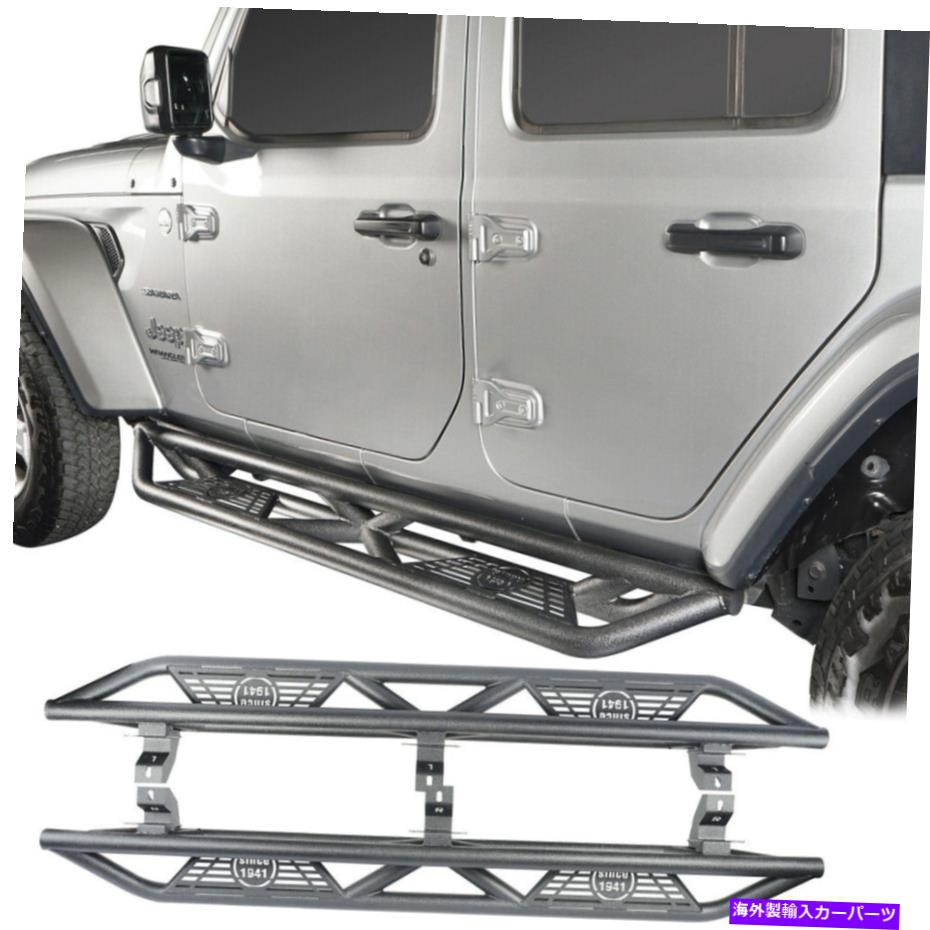 Nerf Bar ペアサイドステップナーフバーランニングボードフィット2018-2022ジープラングラーJLアクセサリー Pair Side Step Nerf Bar Running Board Fit 2018-2022 Jeep Wrangler Jl Accessories【並行輸入品】
