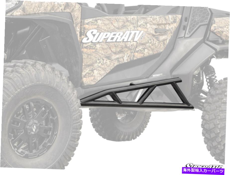 Nerf Bar can -am司令官1000（2021++）のためのSuperATVヘビーデューティーナーフバー - ブラック SuperATV Heavy Duty Nerf Bars for Can-Am Commander 1000 (2021+) - Black【並行輸入品】