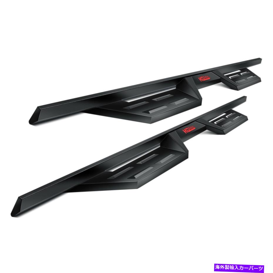 Nerf Bar シボレーコロラド15-21 DSドロップダウンスタイルのキャブの長さブラック台形ナーフバー For Chevy Colorado 15-21 DS Drop Down Style Cab Length Black Trapezoid Nerf Bars【並行輸入品】