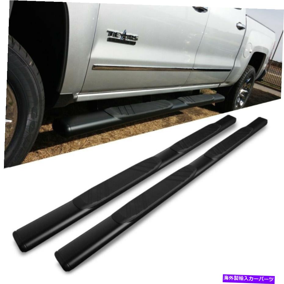 Nerf Bar 87 "楕円形のブラックナーフバーランニングボード10287 for 19+シルバラド/シエラクルーキャブ 87" Oval Black Nerf Bar Running Board 10287 For 19+ Silverado/Sierra Crew Cab【並行輸入品】｜Us Custom Parts Shop USDM