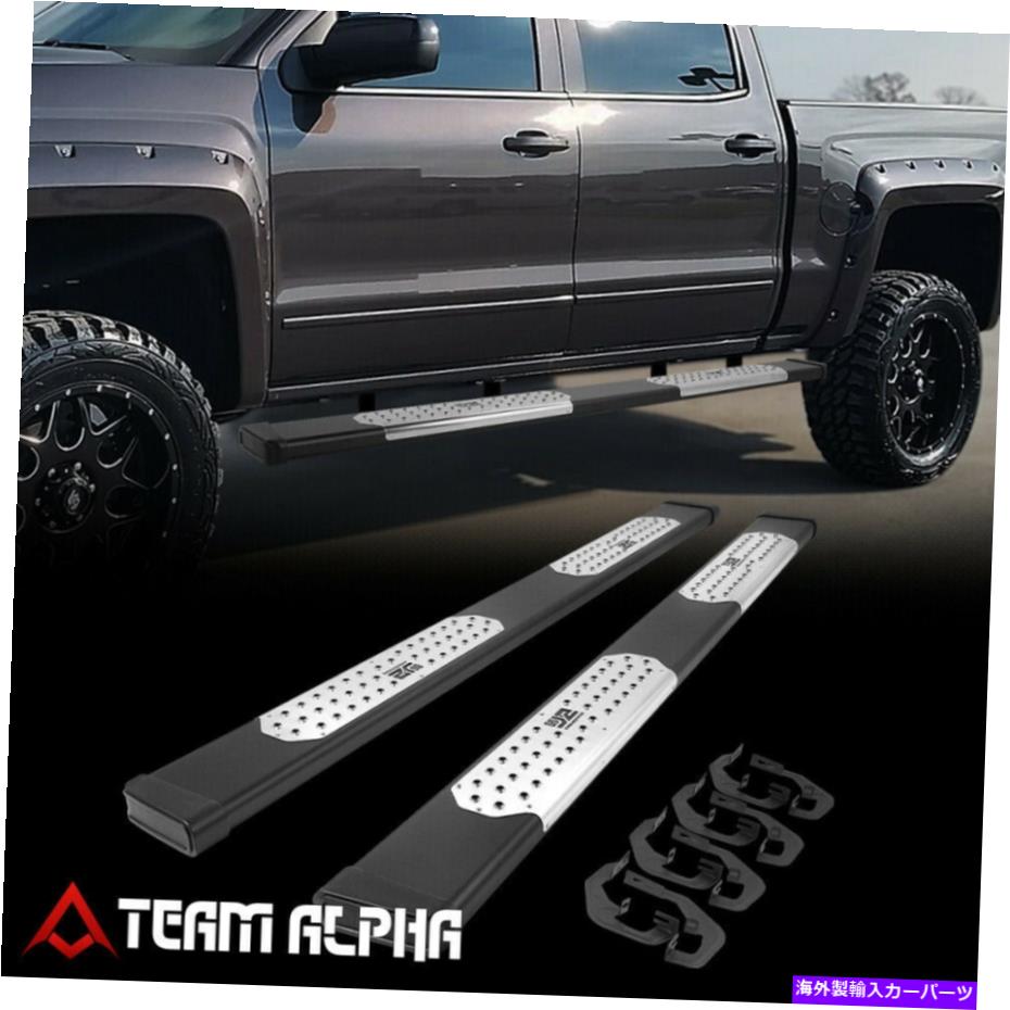 Nerf Bar 2007-2019シルバラード/シエラクルーキャブJ2 6.5 "wステップナーフバーランニングボード Fits 2007-2019 Silverado/Sierra Crew Cab J2 6.5"W Step Nerf Bar Running Board【並行輸入品】｜Us Custom Parts Shop USDM