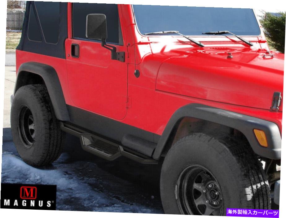 Nerf Bar 87-06のブラックサイドステップナーフバージープラングラーTJ YJ 2DR Black Side Step Nerf Bars For 87-06 Jeep Wrangler TJ YJ 2Dr【並行輸入品】|Us Custom Parts Shop USDM