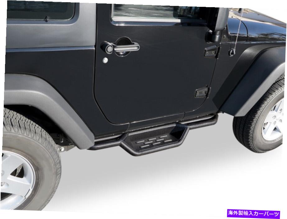 Nerf Bar 07-18のブラックサイドステップナーフバージープラングラーjk2dr Black Side Step Nerf Bars For 07-18 Jeep Wrangler JK 2Dr【並行輸入品】|Us Custom Parts Shop USDM