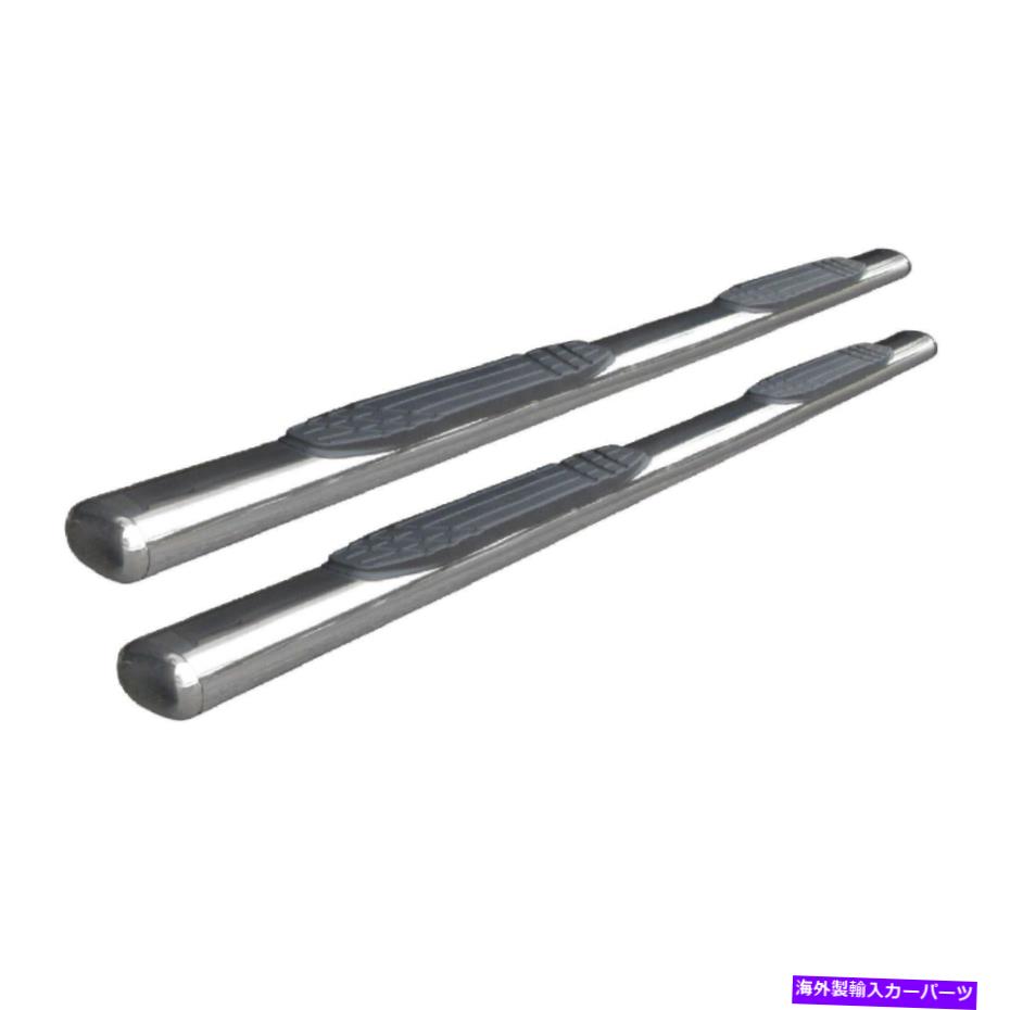 Nerf Bar Go Rhino104450673PSラングラーJLU 4ドアのための2つの磨かれた4つのサイドステップのセット Go Rhino 104450673PS Set of 2 Polished 4 Side Steps for Wrangler JLU 4-Door【並行輸入品】
