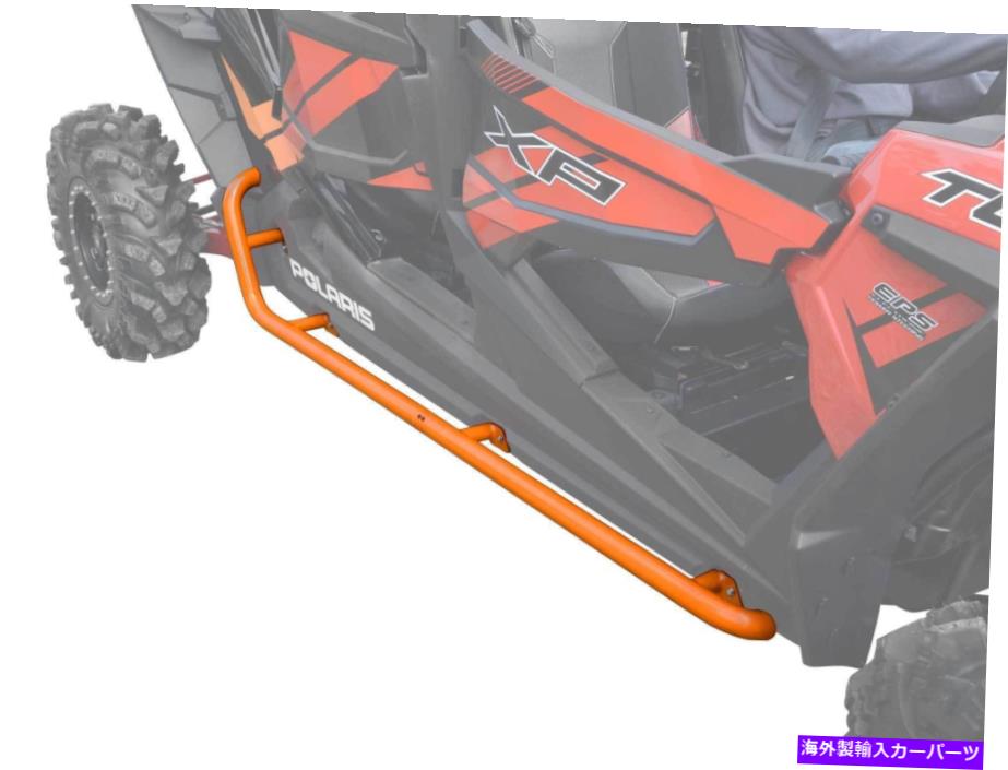Nerf Bar Polaris RZR XP 4 Turbo（2016+）のSuperATVロックスライディングナーフバー - オレンジ SuperATV Rock Sliding Nerf Bars for Polaris RZR XP 4 Turbo (2016+) - Orange【並行輸入品】
