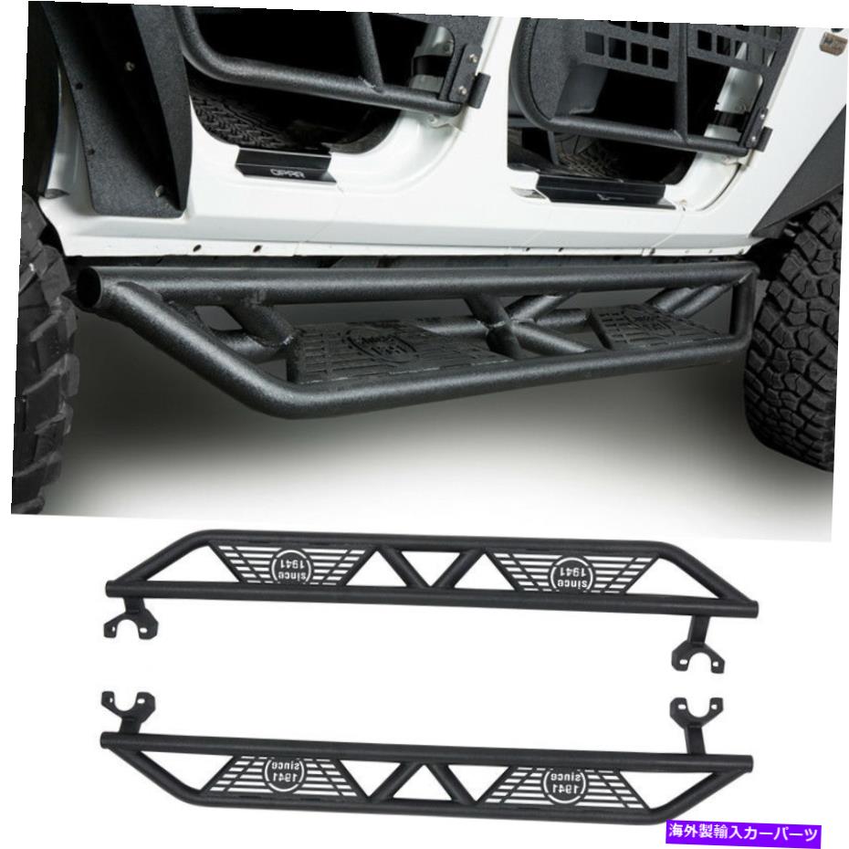 Nerf Bar 07-18の装甲ブラックサイドステップナーフバーランニングボードジープラングラーJK 4ドア Armor Black Side Step Nerf Bar Running Board for 07-18 Jeep Wrangler JK 4 Door【並行輸入品】