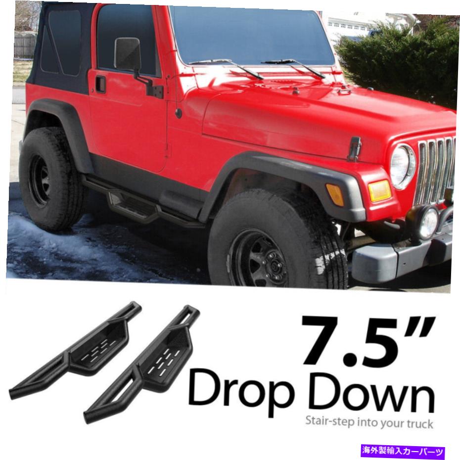 Nerf Bar 87-06のブラックサイドステップナーフバージープラングラーTJ YJ 2DR Black Side Step Nerf Bars For 87-06 Jeep Wrangler TJ YJ 2Dr【並行輸入品】