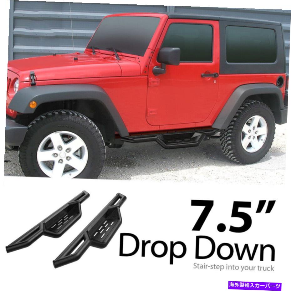 Nerf Bar 07-18のブラックサイドステップナーフバージープラングラーjk2dr Black Side Step Nerf Bars For 07-18 Jeep Wrangler JK 2Dr【並行輸入品】｜Us Custom Parts Shop USDM