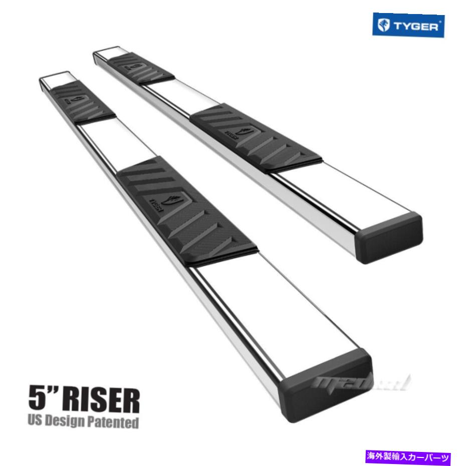Nerf Bar タイガーライザー5インチステンレスサイドステップナーフバーフィット19-22ダッジラム1500クルーキャブ TYGER RISER 5inch Stainless Side Step Nerf Bar Fit 19-22 Dodge Ram 1500 Crew Cab【並行輸入品】