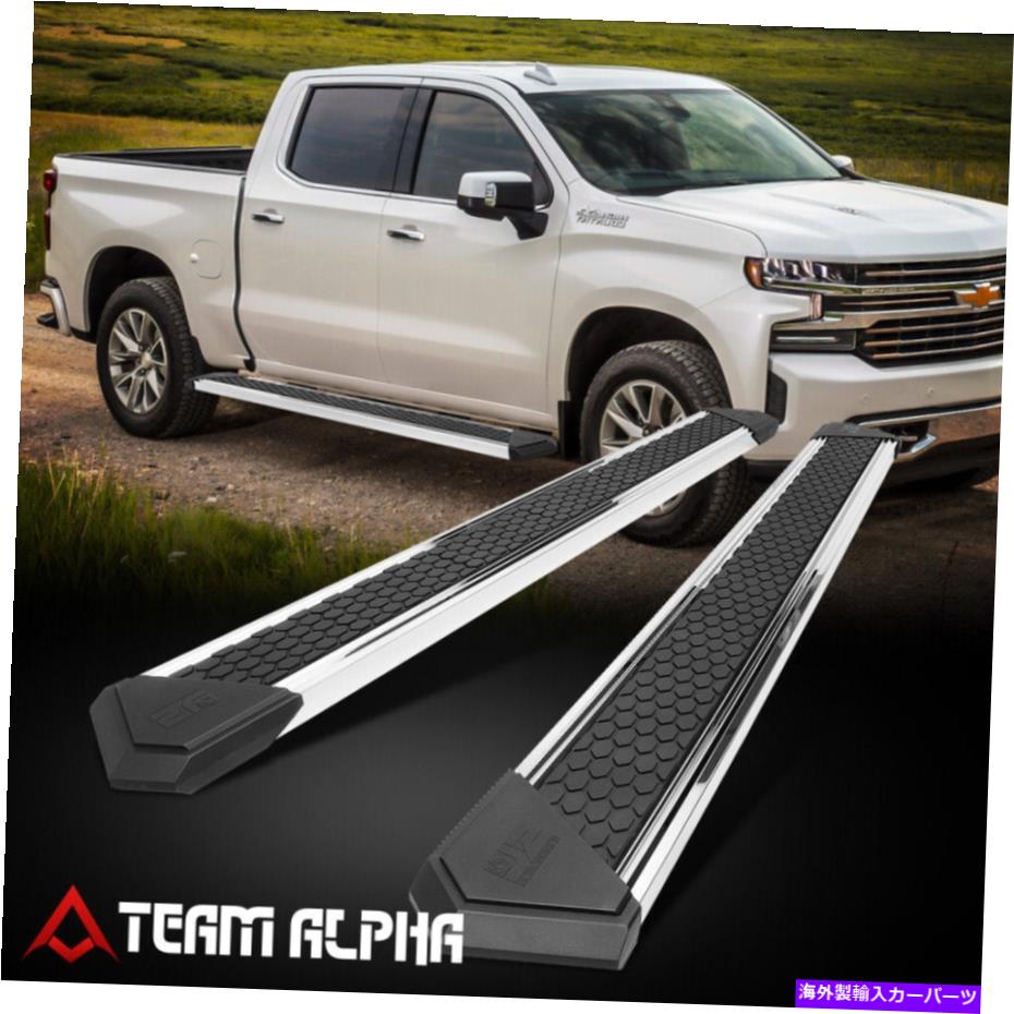 Nerf Bar フィット2019-2021シルバラードクルーキャブJ2クロム8 "サイドステップナーフバーランニングボード Fits 2019-2021 Silverado Crew Cab J2 Chrome 8" Side Step Nerf Bar Running Board【並行輸入品】｜Us Custom Parts Shop USDM