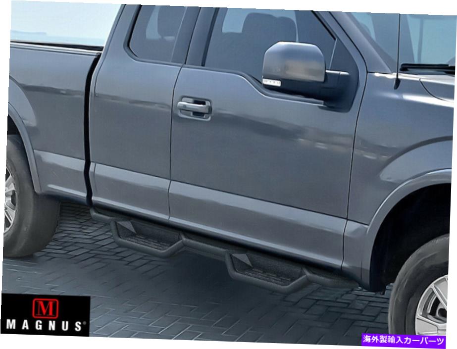 Nerf Bar 15-22フォードF150スーパーキャブ＆17-22 F250のブラックサイドステップナーフバー Black Side Step Nerf Bars For 15-22 Ford F150 Super Cab&17-22 F250【並行輸入品】