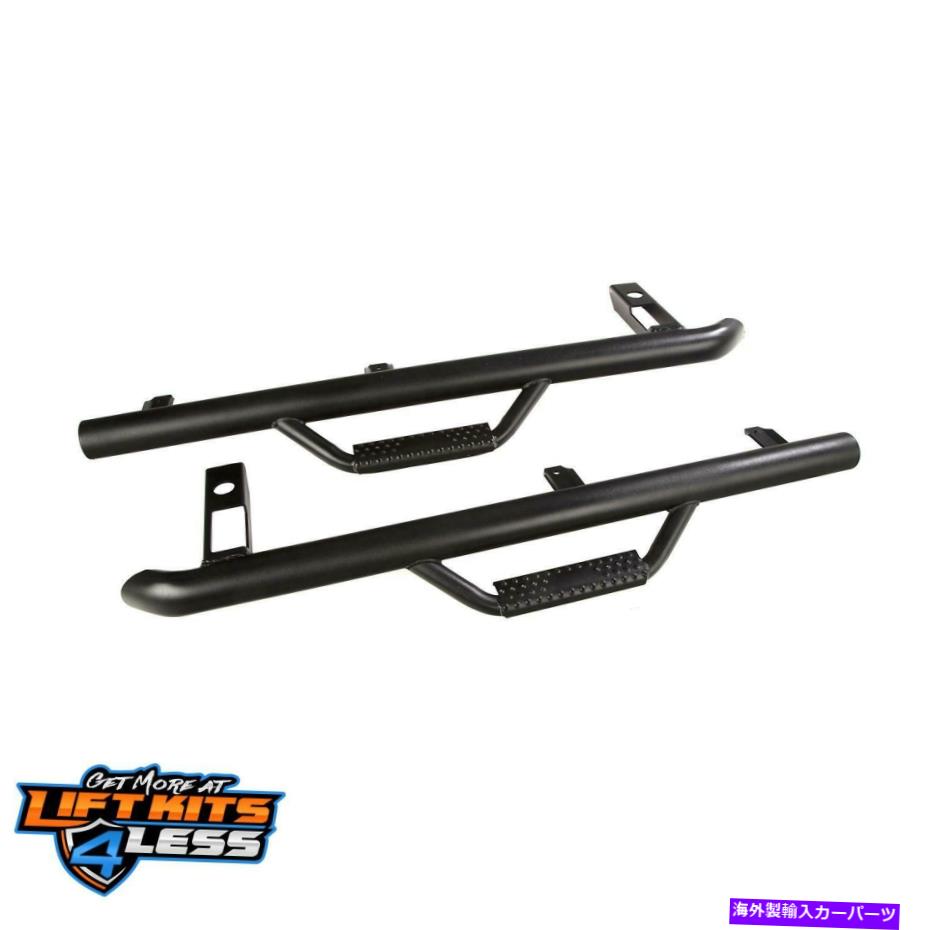 Nerf Bar 頑丈なリッジ11596.11 97-06ジープ用のテクスチャブラックスパルタンナーフバーキット（TJ） Rugged Ridge 11596.11 Textured Black Spartan Nerf Bar Kit for 97-06 Jeep (TJ)【並行輸入品】