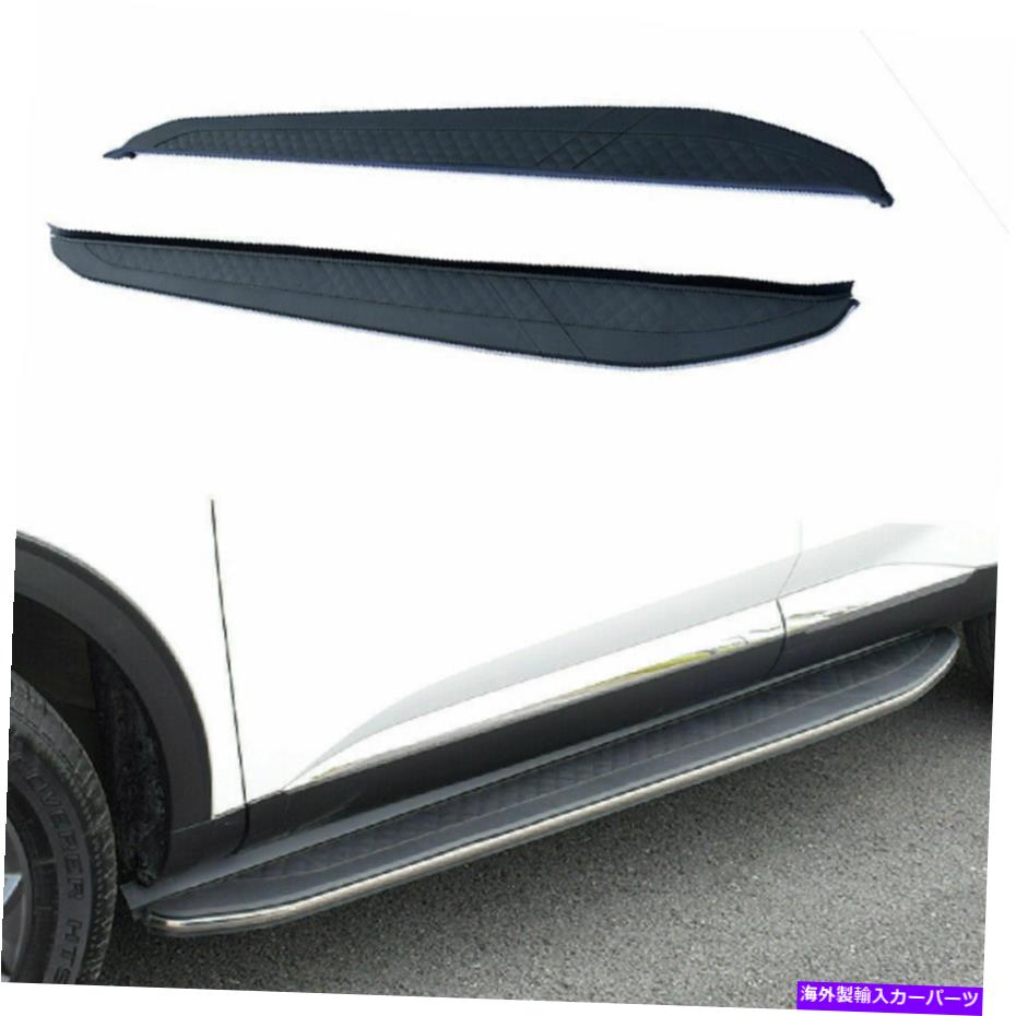 Nerf Bar 2PCS固定ドアサイドステップランニングボードNERFバーフィットアウディQ7 2016-2019 2Pcs Fixed Door Side Step Running Board Nerf Bar Fits for Audi Q7 2016-2019【並行輸入品】