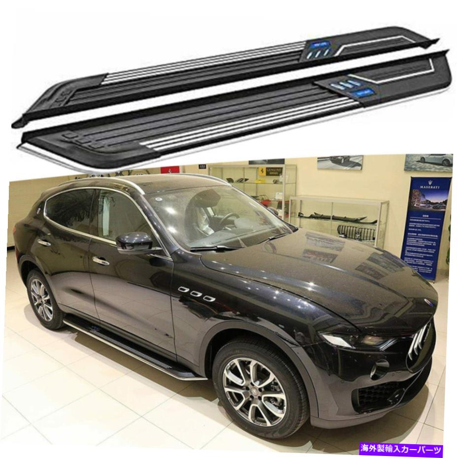 Nerf Bar 2PCS固定ランニングボードサイドステップNERFバーフィットマセラティレバンテ2016-2020 2Pcs Fixed Running Board Side Step Nerf Bar Fits for Maserati Levante 2016-2020【並行輸入品】