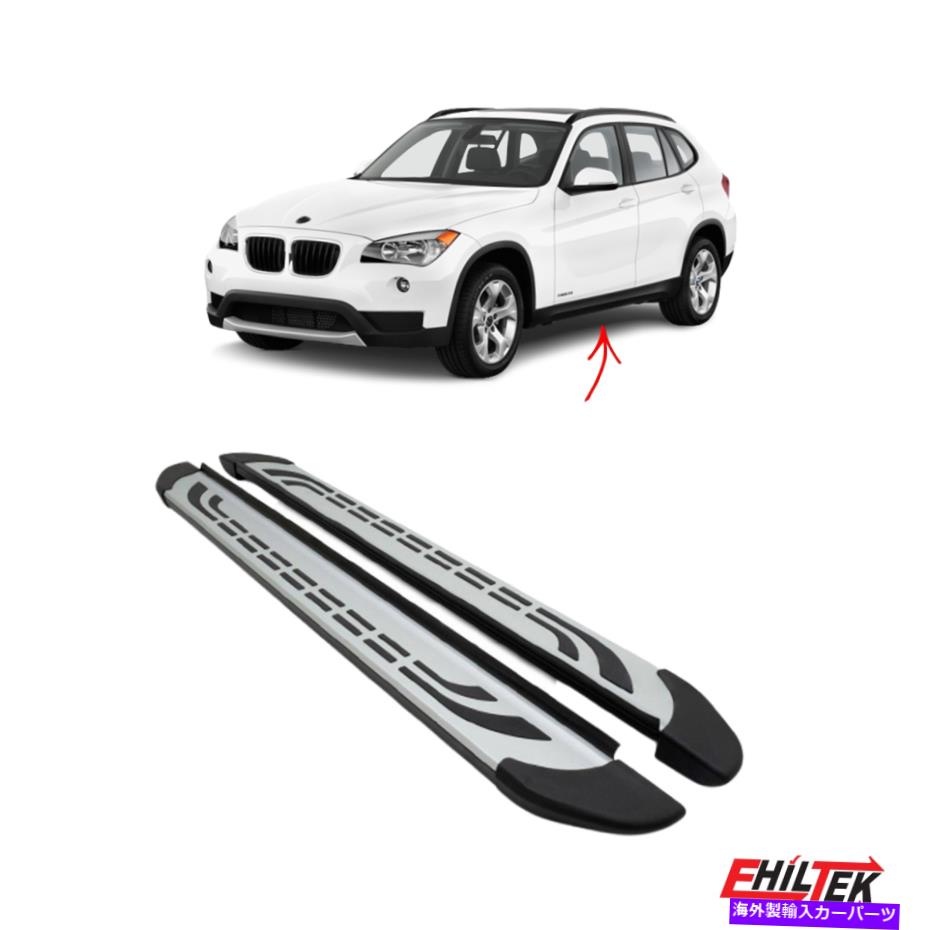 Nerf Bar BMW X1 2009-2015 NERFバーサイドステップアルミニウムシルバー2 PCのランニングボード Running Boards For BMW X1 2009-2015 Nerf Bars Side Steps Aluminum Silver 2 Pcs【並行輸入品】