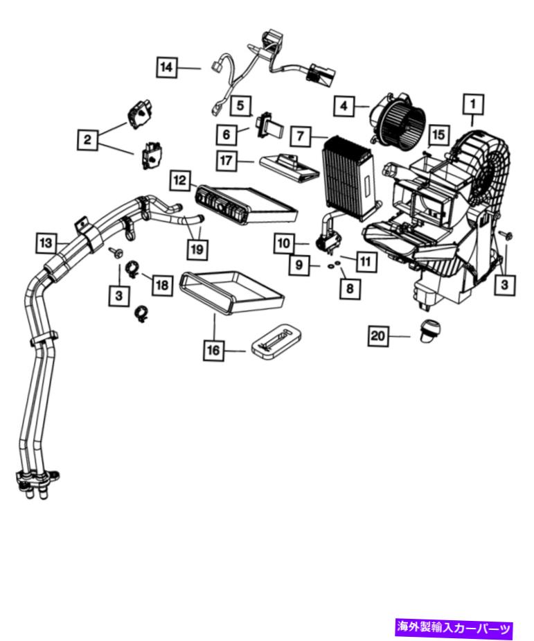 コンデンサー 本物のMoparエアコン蒸発器68057709AA Genuine Mopar Air Conditioning Evaporator 68057709AA【並行輸入品】