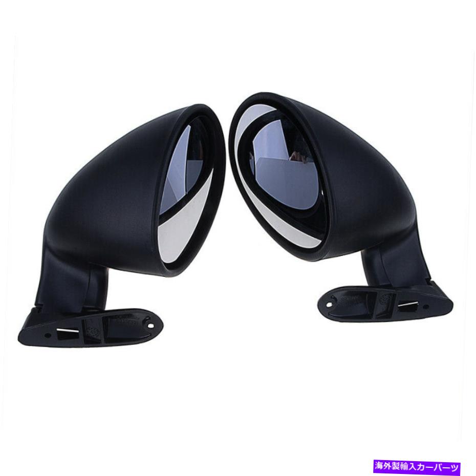 USミラー 2x/ペアユニバーサルカーオートリアサイドビューミラー外観Mrriorアセンブリブラック 2x/Pair Universal Car Auto Rear Side View Mirror Exterior Mrrior Assembly Black【並行輸入品】