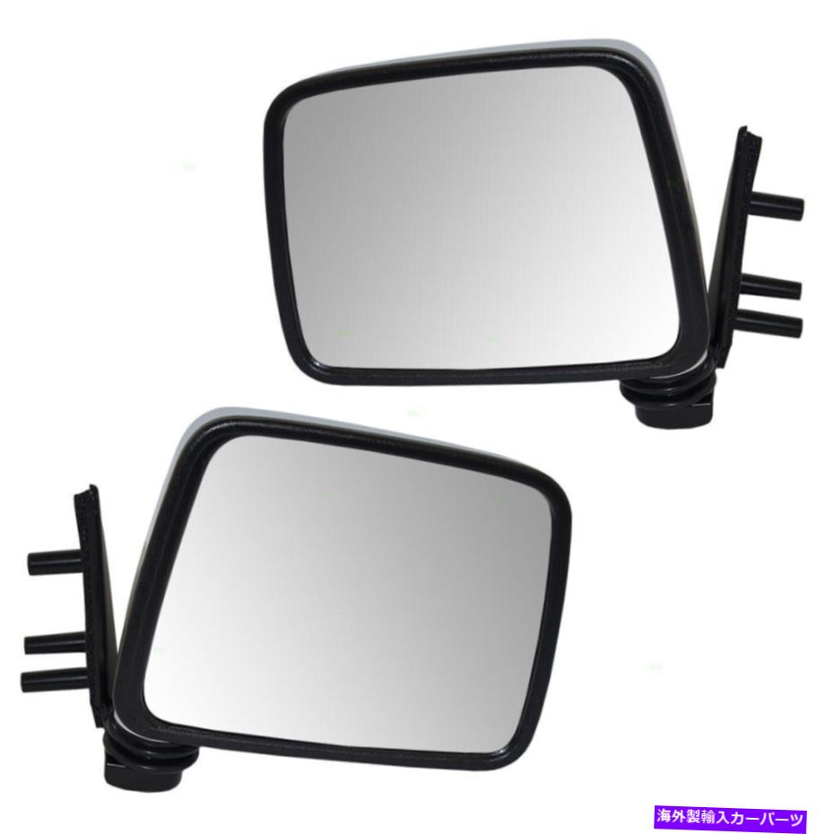USミラー 日産パスファインダーピックアップトラック用の新しいペアマニュアルサイドビューミラー付きミラー New Pair Manual Side View Mirror w/ Chrome for Nissan Pathfinder Pickup Truck【並行輸入品】