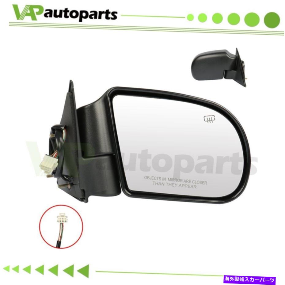USミラー フィット1999-2004シボレーブレザー/S10右サイドミラーブラックパワー加熱 Fits 1999-2004 CHEVROLET BLAZER/S10 Right Side Mirror Black Power Heated【並行輸入品】