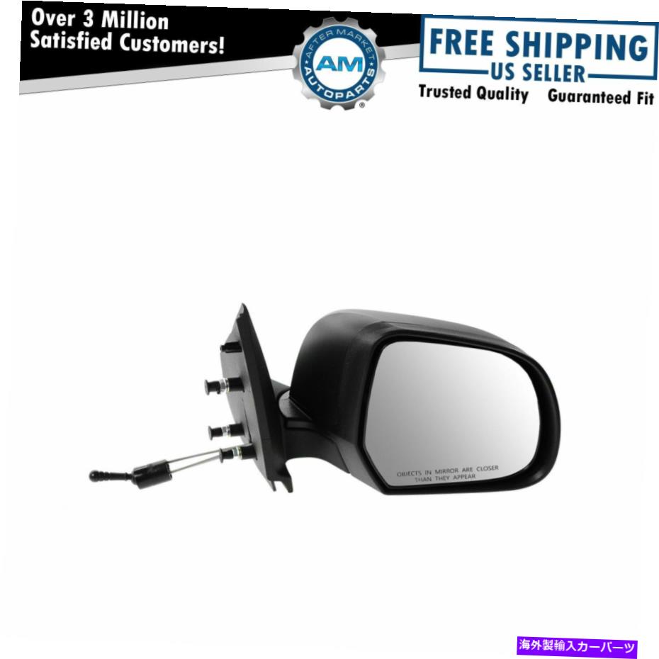 USミラー ミラーマニュアルリモートテクスチャブラックパッサーサイド12-13日産 Mirror Manual Remote Textured Black Passenger Side Right for 12-13 Nissan Versa【並行輸入品】