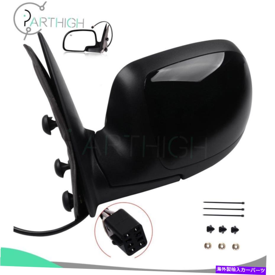 USミラー 00-02シボレーGMC LHドライバーサイドビューミラーパワーヒートブラック Left For 00-02 Chevy GMC LH Driver Side View Mirror Power Heated Black【並行輸入品】