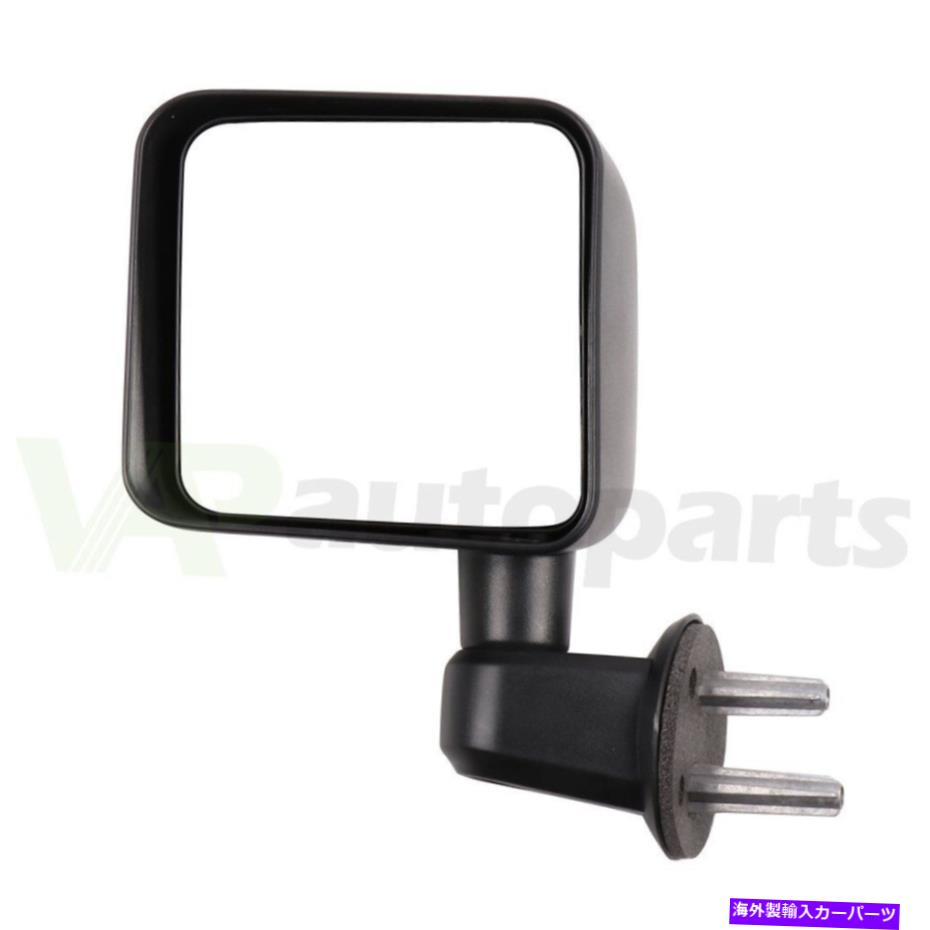 USミラー マニュアルテレスコープビューブラックフィット2007-2017ジープラングラードライバーサイドミラー Manual Telescoping View Black Fits 2007-2017 Jeep Wrangler Driver Side Mirror【並行輸入品】