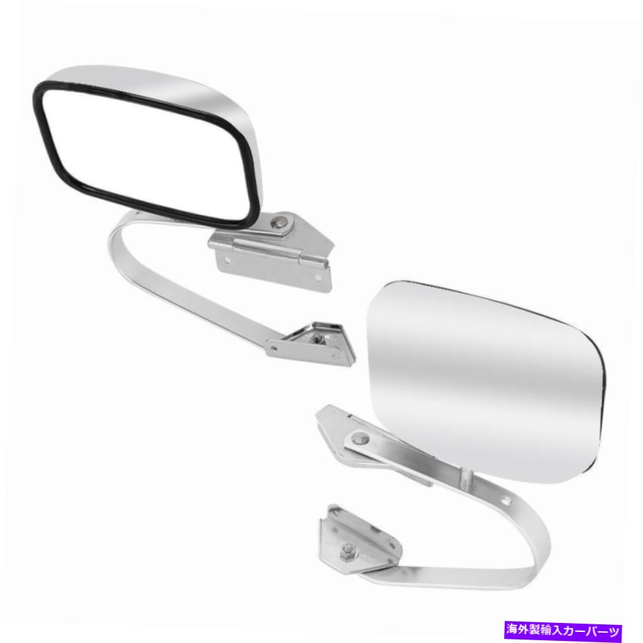 USミラー 1991-94フォードエクスプローラーマニュアルステンレススチールクロムのLH＆RH Towing Mirrors LH&RH Towing Mirrors For 1991-94 Ford Explorer Manual Stainless Steel Chrome【並行輸入品】