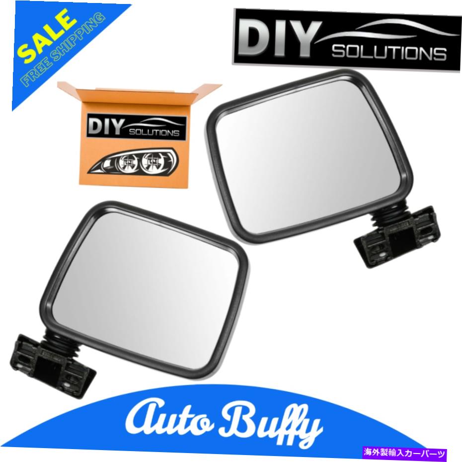 USミラー ミラーマニュアルブラックLH左RH右ペア88-93の右右ペアセット Mirror Manual Black LH Left RH Right Pair Set for 88-93 Isuzu Pup Pickup Rodeo【並行輸入品】