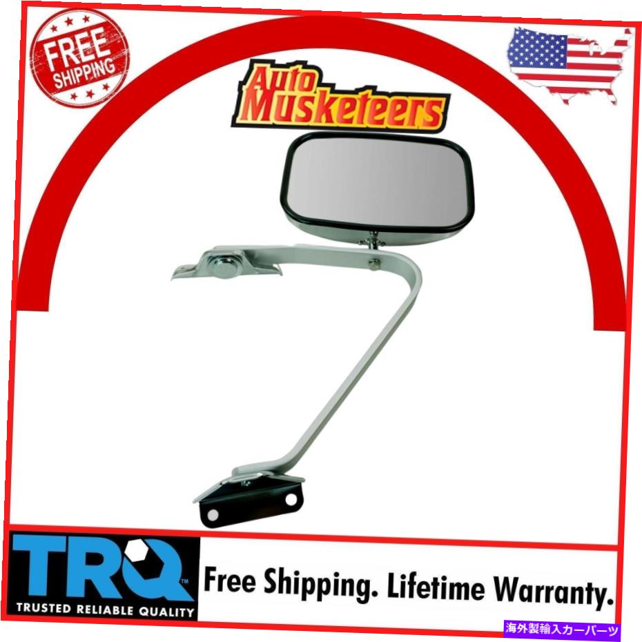 USミラー TRQマニュアルサイドビューミラーChrome左または右フォードFシリーズピックアップトラック TRQ Manual Side View Mirror Chrome Left or Right for Ford F-Series Pickup Truck【並行輸入品】