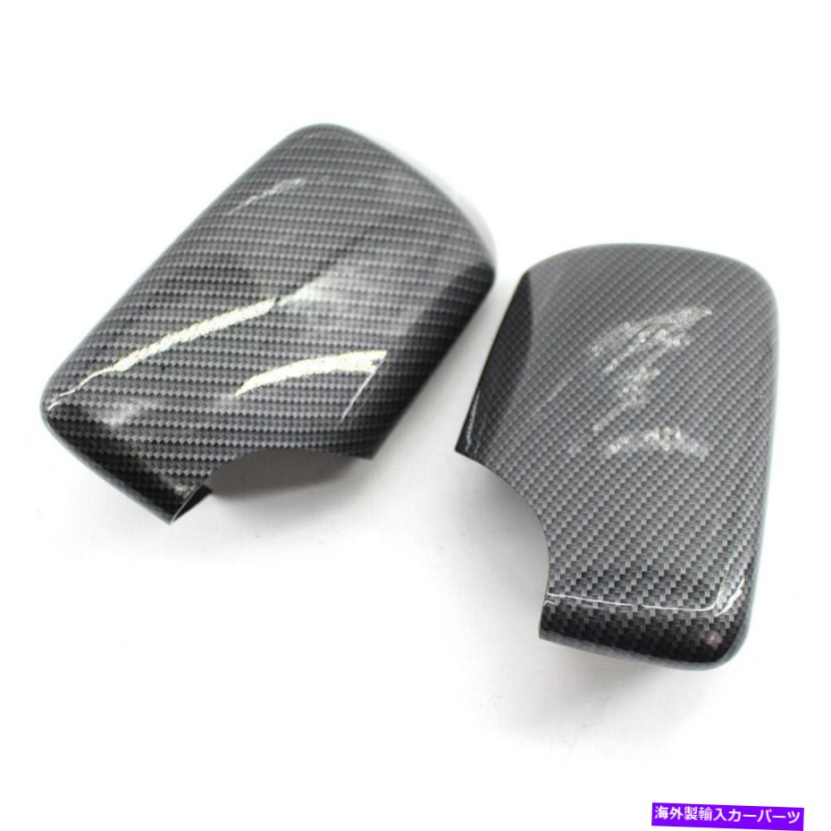 USミラー BMW E46 98-05ドアミラープライマーL＆Rサイドカーボンファイバーのカバーキャップにフィット Fit for BMW E46 98-05 Cover Cap for Door Mirror Primered L&R Side Carbon Fiber【並行輸入品】