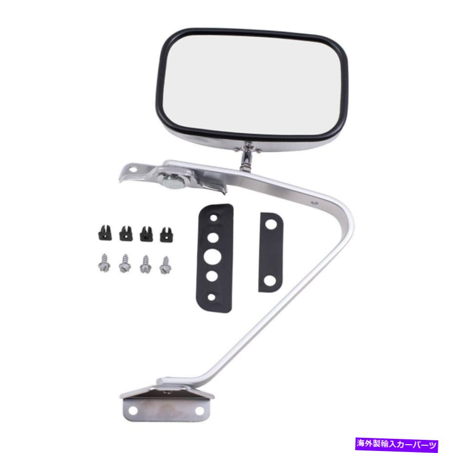 USミラー クロムサイドマニュアルミラーフィット80-97フォードピックアップ80-96ブロンコ5x8メタルハウジング Chrome Side Manual Mirror fits 80-97 Ford Pickup 80-96 Bronco 5x8 Metal Housing【並行輸入品】