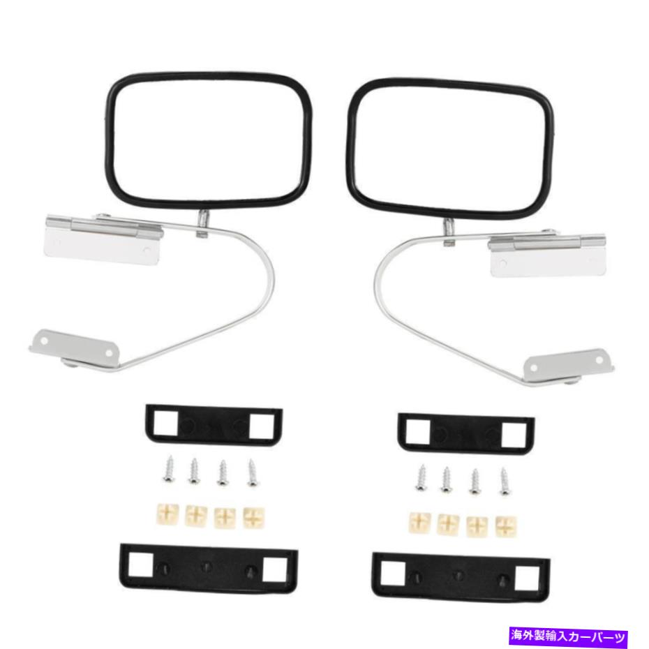 USミラー フォードシリーズトラックピックアップペアのマニュアルステンレススチールドアサイドミラー Manual Stainless Steel Door Side View Mirrors For Ford Series Truck Pickup Pair【並行輸入品】