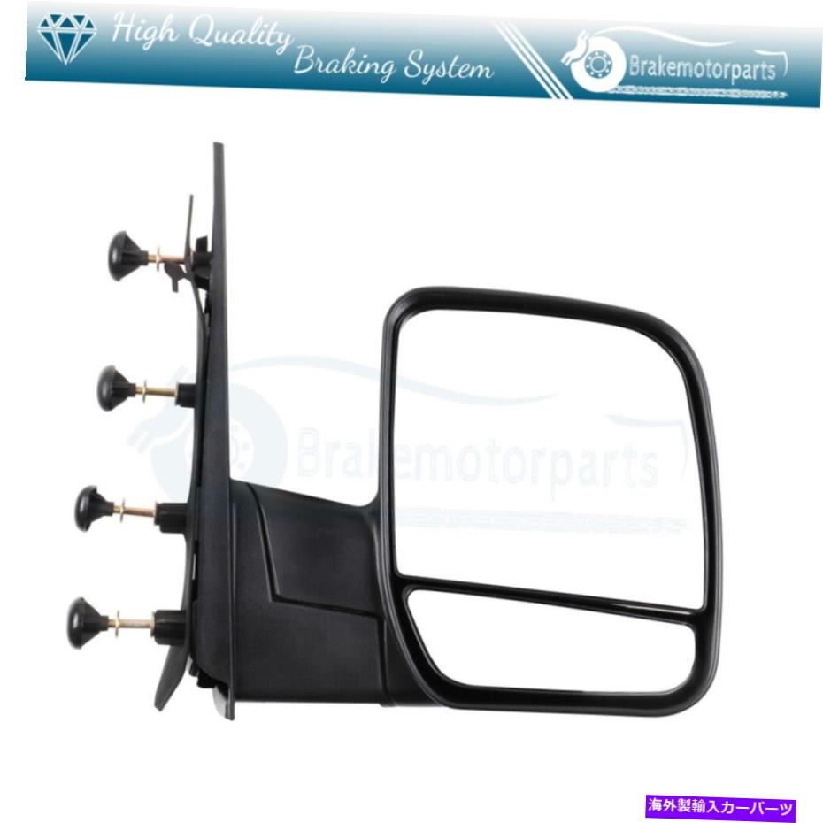USミラー （右）2003-2014フォードエコノリンマニュアルフォールドの黒いマニュアルエクステリアミラー (Right) Black Manual Exterior Mirror For 2003-2014 Ford Econoline Manual Fold【並行輸入品】